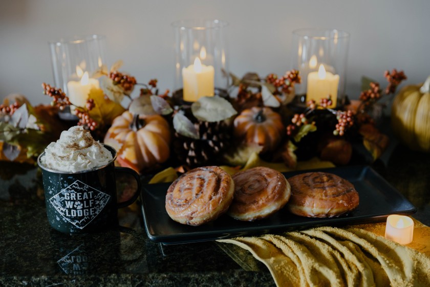 pumpkin cream cheese frosted cinnamon buns