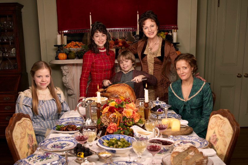 Dinner scene from Hallmark's "An Old Fashioned Thanksgiving."
