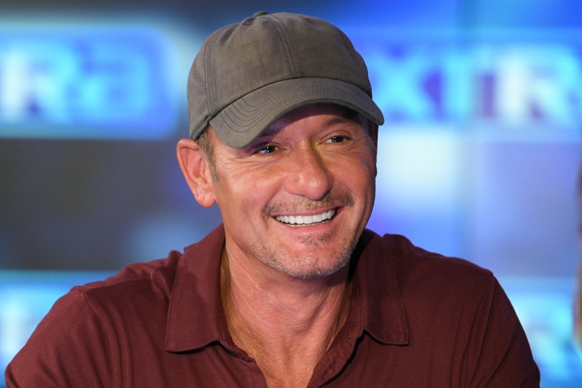 BURBANK, CALIFORNIA - NOVEMBER 06: Tim McGraw visits "Extra" at Burbank Studios on November 06, 2019 in Burbank, California.