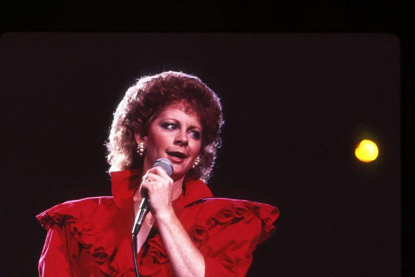 NASHVILLE -June 26: Country Music Singer Songwriter Reba McEntire receives a Music City News Award on June 26, 1987 in Nashville, Tennessee
