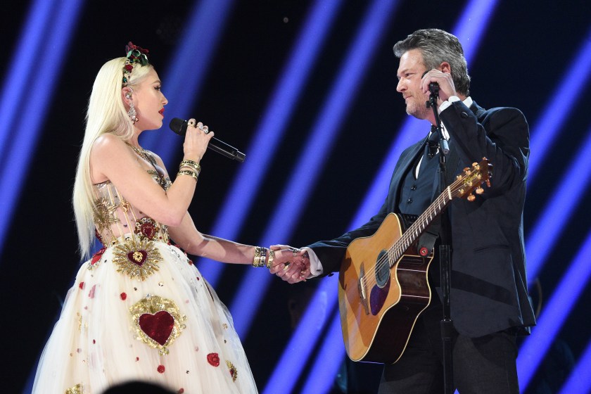 LOS ANGELES, CALIFORNIA - JANUARY 26: Gwen Stefani and Blake Shelton performs onstage during the 62nd Annual GRAMMY Awards at STAPLES Center on January 26, 2020 in Los Angeles, California. 