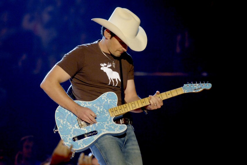 Brad Paisley performs "Mud on The Tires" during 2005 CMT Music Awards - Show at Gaylord Entertainment Center in Nashville, Tennessee, United States. 
