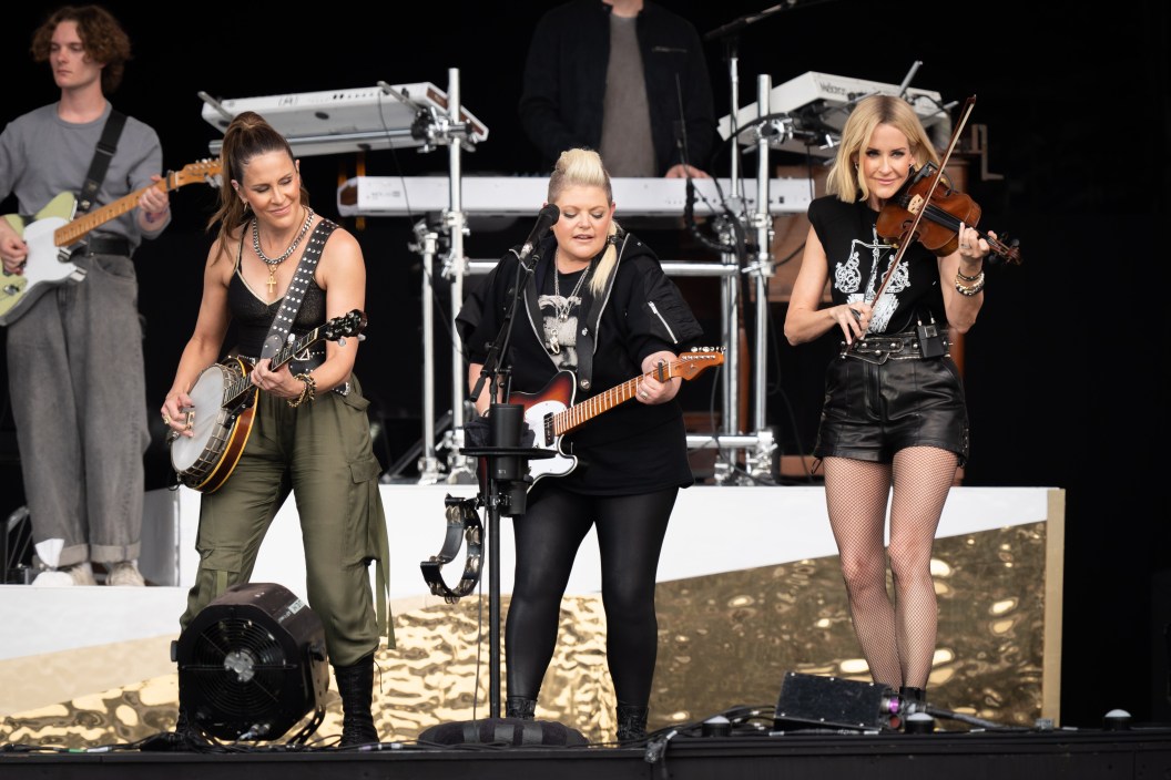 (left to right) Emily Robison, Natalie Maines and Martie Maguire of The Chicks performing on stage at BST Hyde Park in London. Picture date: Saturday July 8, 2023.