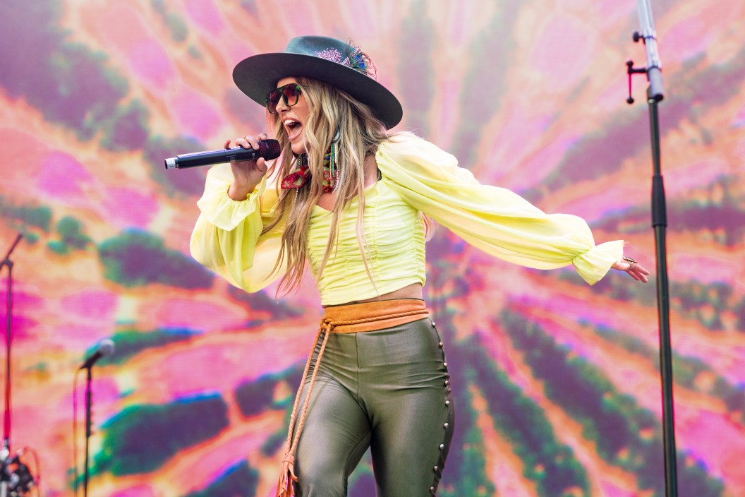 CHICAGO, ILLINOIS - AUGUST 03: Lainey Wilson performs during Lollapalooza at Grant Park on August 03, 2023 in Chicago, Illinois.