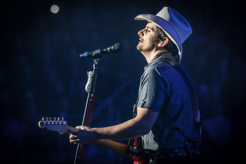 KINGSTON, ON - NOVEMBER 15: Brad Paisley performs live at the K-Rock Centre on November 15, 2014 in Kingston, Ontario, Canada.