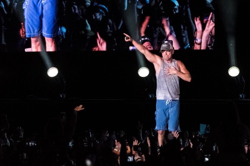 FORT LAUDERDALE, FL - APRIL 09: Kenny Chesney performs on stage at Tortuga Music Festival on April 9, 2017 in Fort Lauderdale, Florida. 