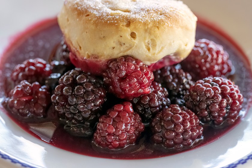 blackberry cobler recipe photo from the Unofficial Yellowstone cookbook by Jackie Alpers