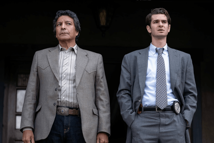Gil Birmingham and Andrew Garfield in One Mighty and Strong (2022)