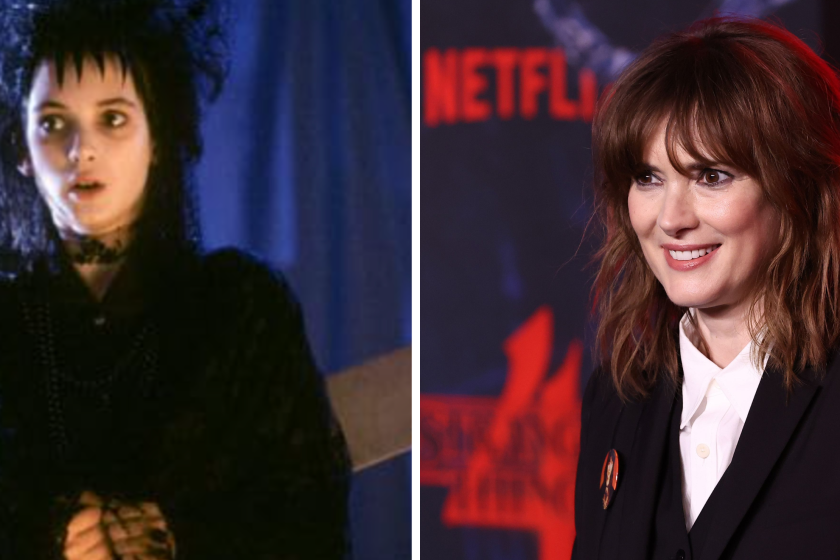 Winona Ryder in Beetlejuice/ Winona Ryder attends Netflix's "Stranger Things" Season 4 Premiere at Netflix Brooklyn on May 14, 2022 in Brooklyn, New York. 