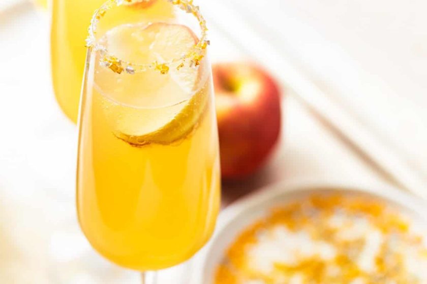 The Cookie Rookie's recipe for a apple cider mimosa.