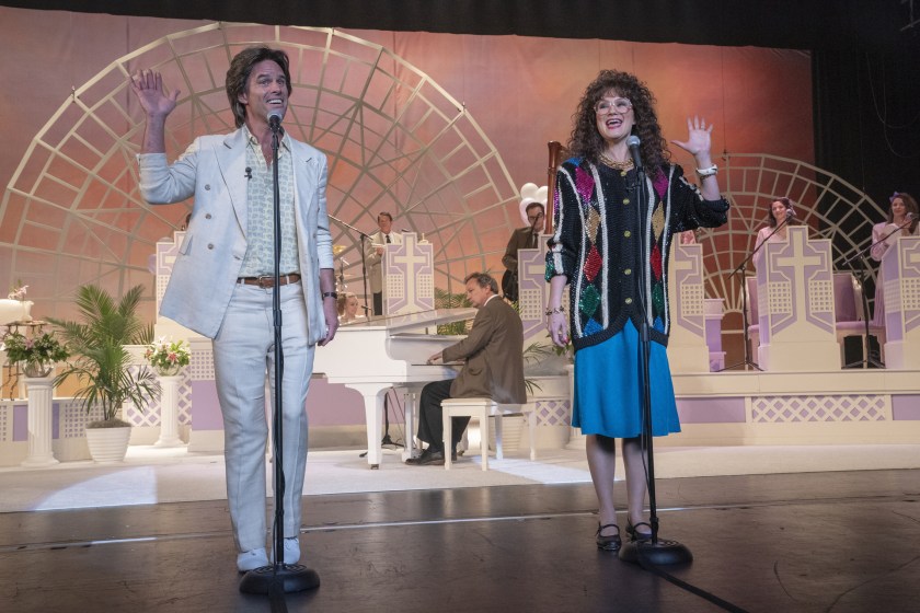Walton Goggins and Jennifer Nettles in "The Righteous Gemstones"