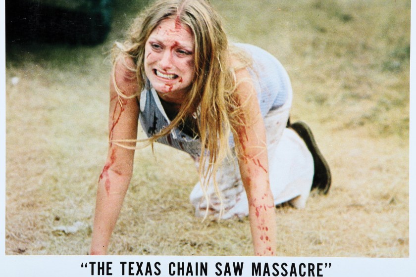 The Texas Chainsaw Massacre, lobbycard, Marilyn Burns, 1974.