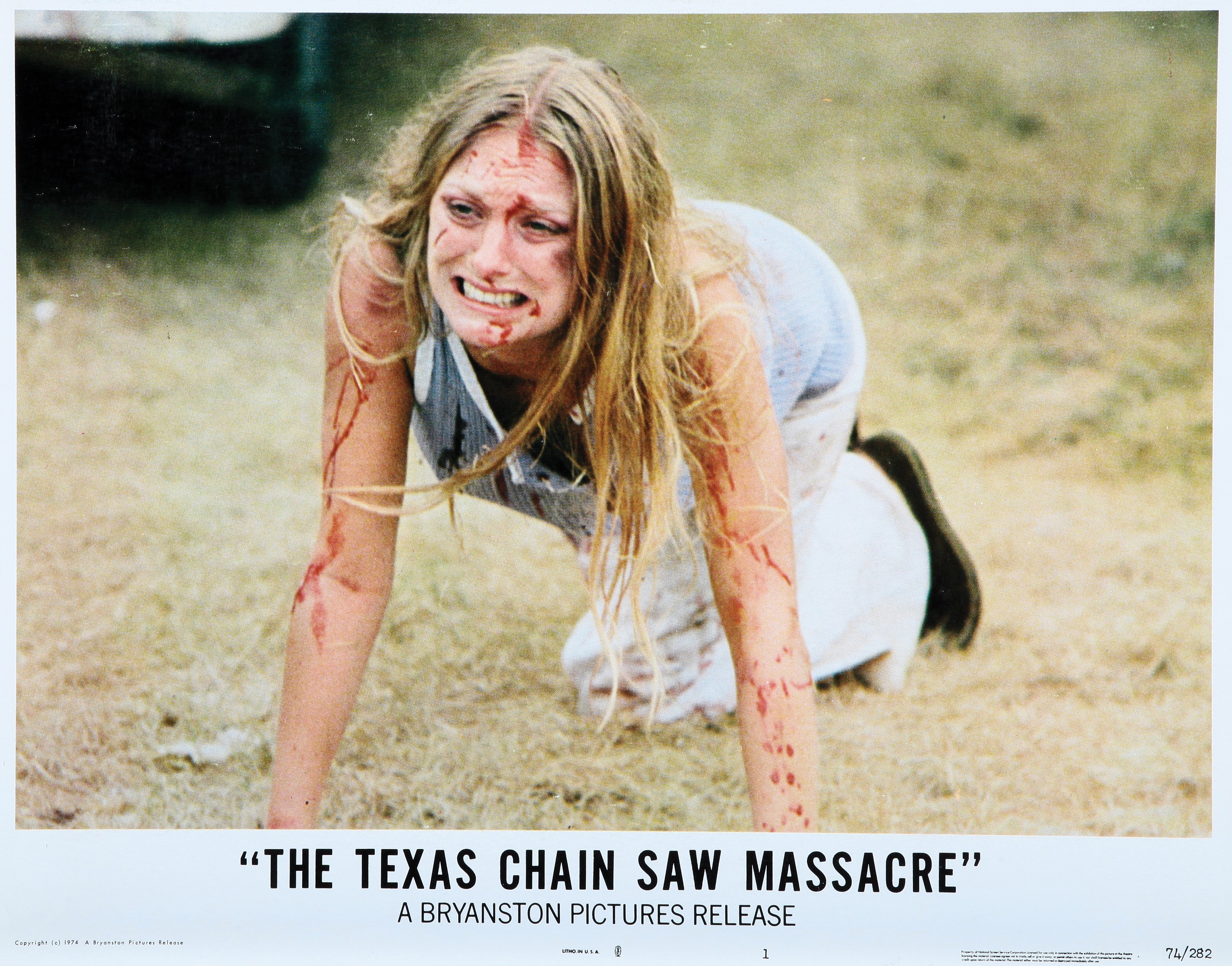 The Texas Chainsaw Massacre, lobbycard, Marilyn Burns, 1974. 