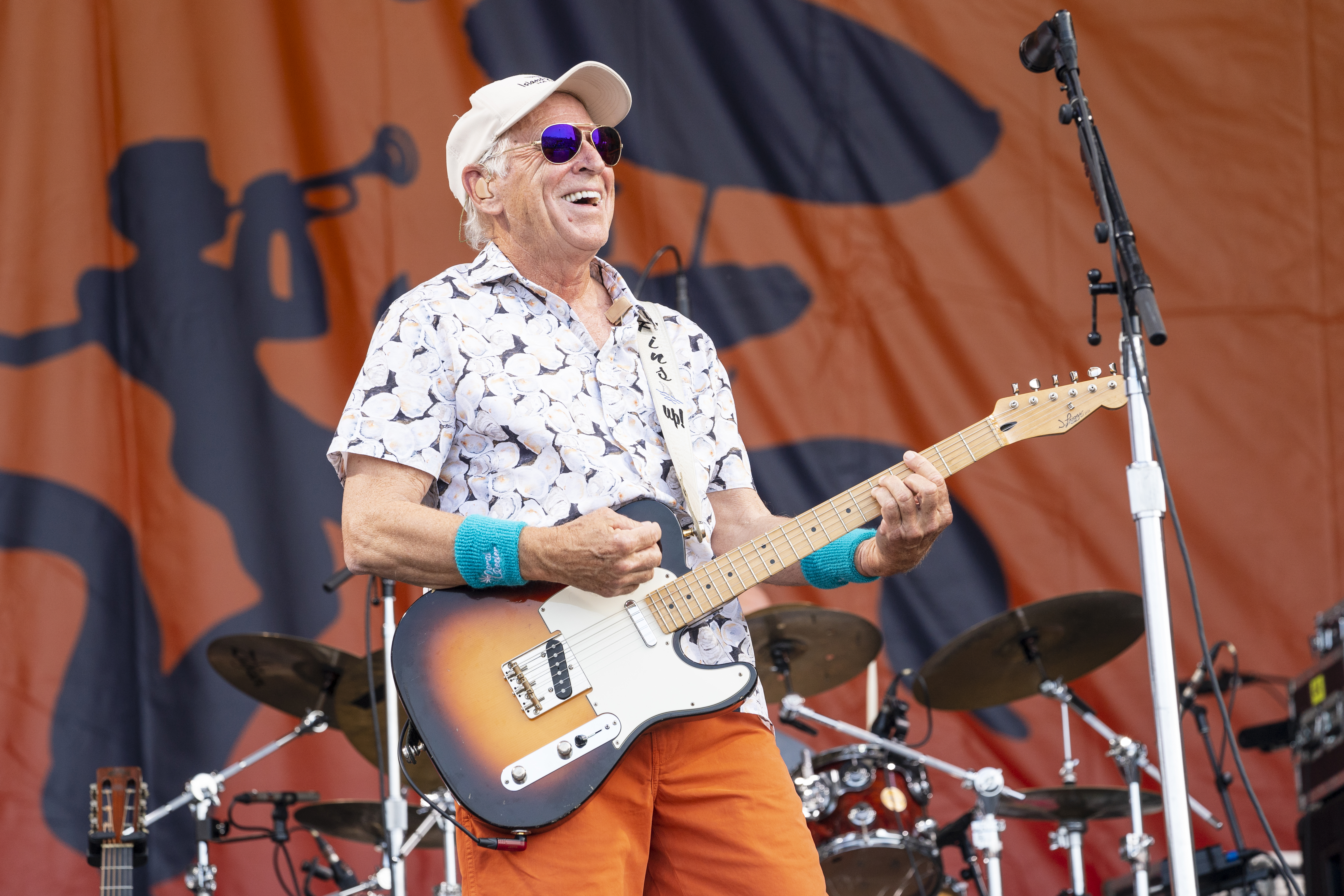 NEW ORLEANS, LOUISIANA - MAY 08: Jimmy Buffett performs during 2022 New Orleans Jazz & Heritage Festival at Fair Grounds Race Course on May 08, 2022 in New Orleans, Louisiana.