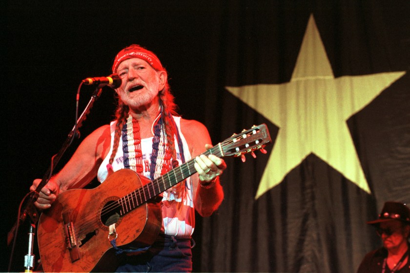 Willie Nelson plays the headline set of the Willie Nelson Family Picnic Sunday, Aug. 1, 1999, at the Cynthia Woods Mitchell Pavilion in The Woodlands, Texas. 