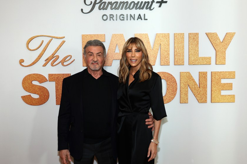 NEW YORK, NEW YORK - MAY 11: (L-R) Sylvester Stallone and Jennifer Flavin Stallone attend The Family Stallone Red Carpet & Reception at Torrisi Bar and Restaurant on May 11, 2023 in New York City.