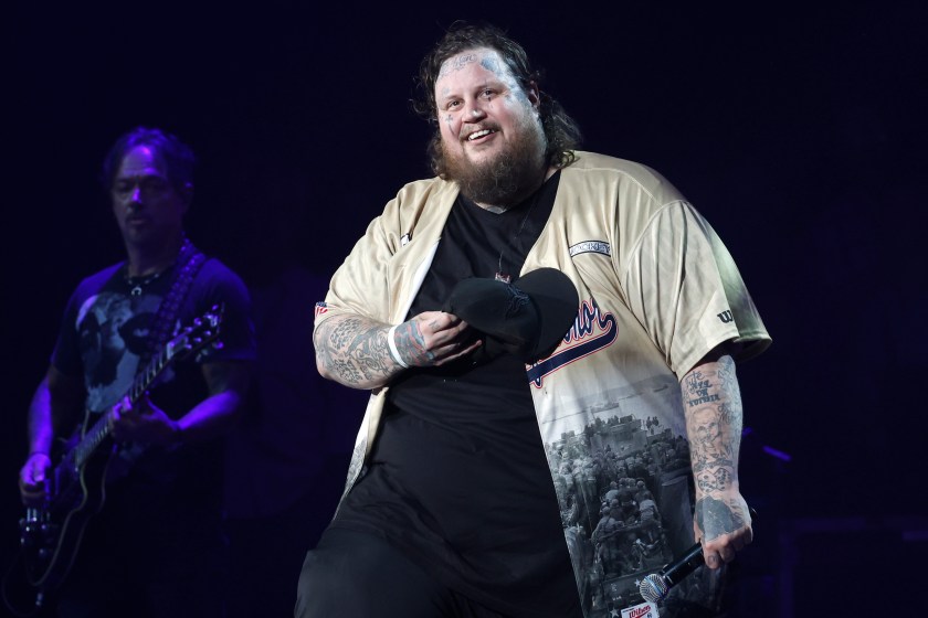 NASHVILLE, TENNESSEE - JUNE 05: Jelly Roll performs on stage during the 14th Annual Darius and Friends Concert benefiting St. Jude Children's Research Hospital at the Ryman Auditorium on June 05, 2023 in Nashville, Tennessee. 