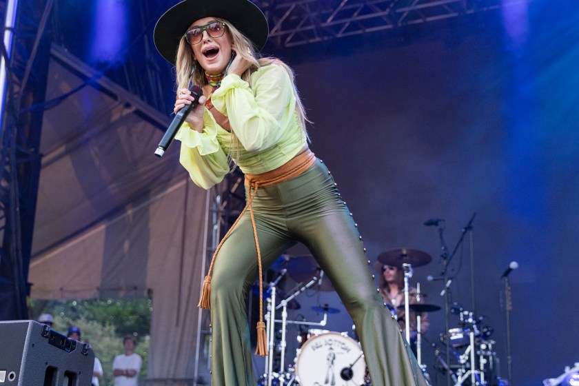 CHICAGO, ILLINOIS - AUGUST 03: Lainey Wilson performs during Lollapalooza at Grant Park on August 03, 2023 in Chicago, Illinois.