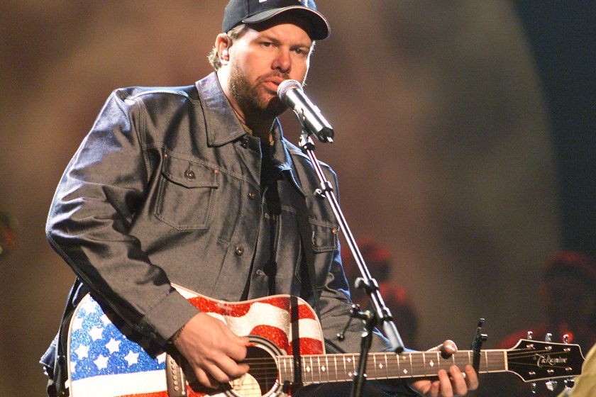 Toby Keith rehearses for "The 29th Annual American Music Awards" at the Shrine Auditorium in Los Angeles, Ca. Monday, January 7, 2002.