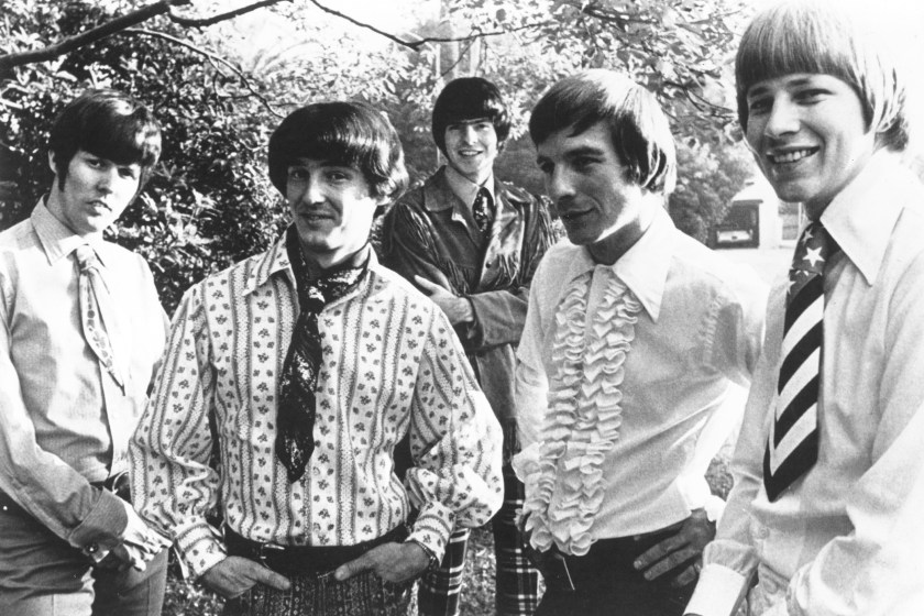 1968: Lead singer Dennis Yost (left) and the rock and roll band "Classics IV" pose for a portrait in 1968. 