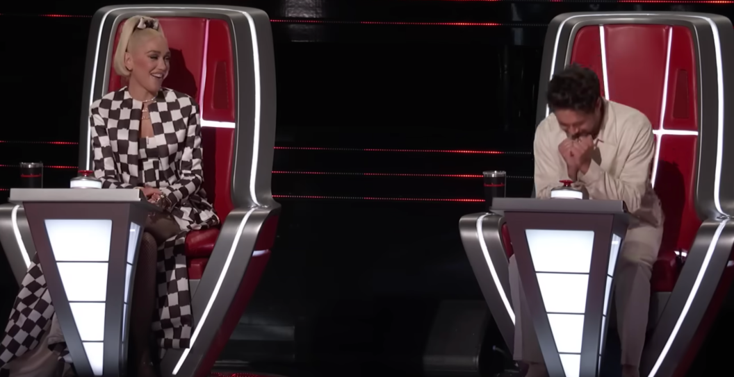 Gwen Stefani and Niall Horan on "The Voice"