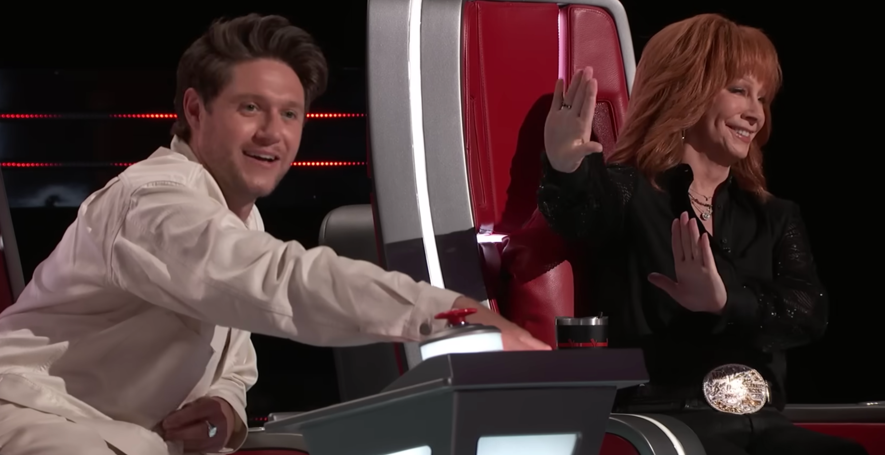 Niall Horan and Reba McEntire on "The Voice"