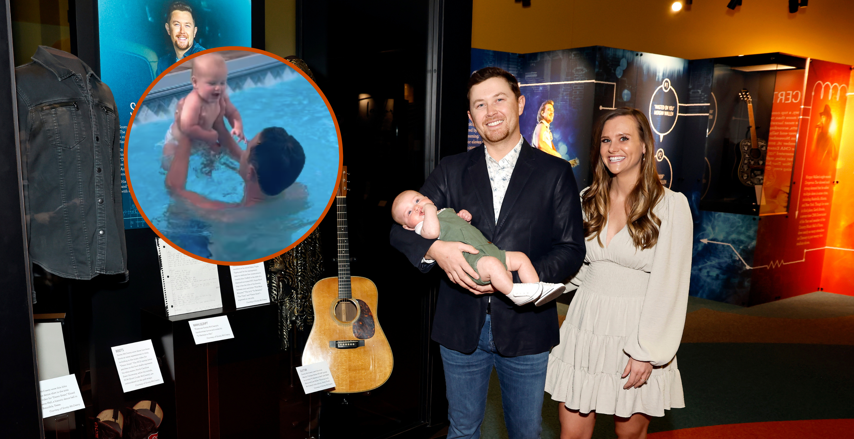 NASHVILLE, TENNESSEE - MARCH 07: Scotty McCreery and Gabi Dugal attend Country Music Hall of Fame and Museum's opening of American Currents: State of the Music on March 07, 2023 in Nashville, Tennessee.