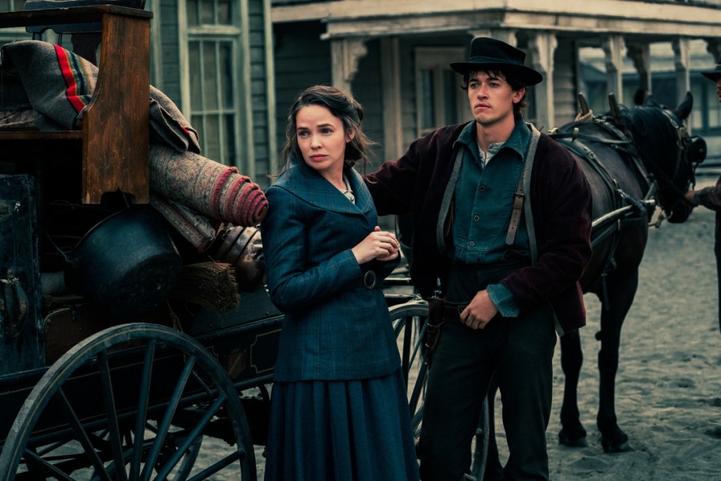 Eileen O'Higgins and Tim Blyth in "Billy the Kid" Season 1.
