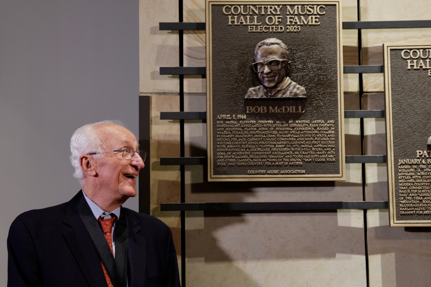  Honoree, Bob McDill attends the Class of 2023 Medallion Ceremony at Country Music Hall of Fame and Museum on October 22, 2023 in Nashville, Tennessee. (Photo by Jason Kempin/Getty Images)