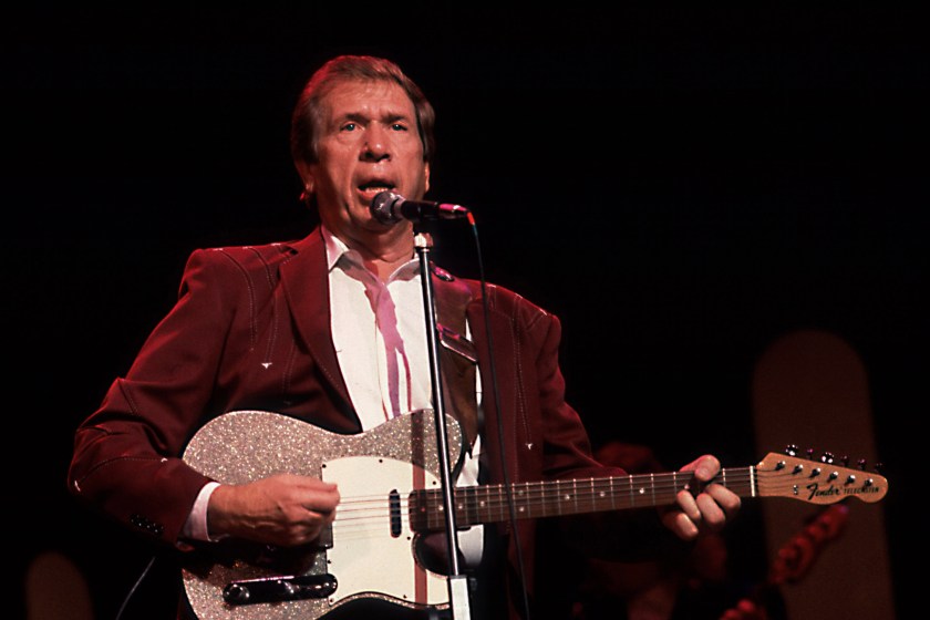 Buck Owens during Buck Owens in Concert - August 5, 1988 at Chicago Theater in Chicago, Illinois, United States. 