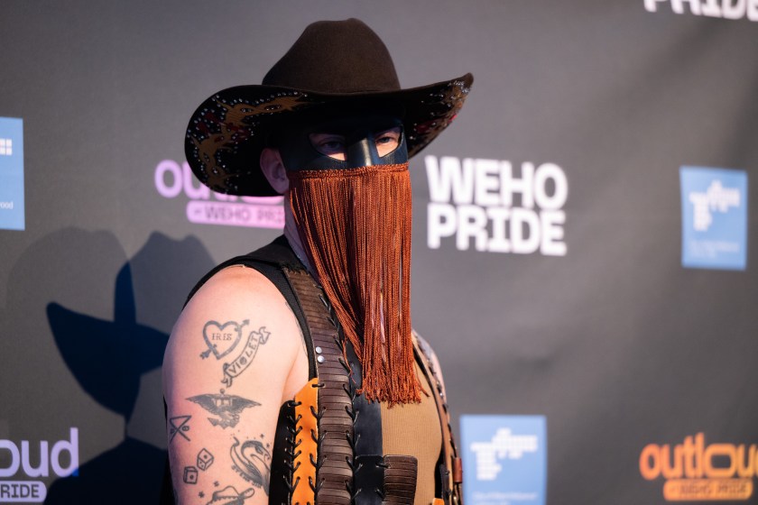WEST HOLLYWOOD, CALIFORNIA - JUNE 03: Musician Orville Peck attends Outloud at WeHo Pride 2023 at West Hollywood Park on June 03, 2023 in West Hollywood, California.