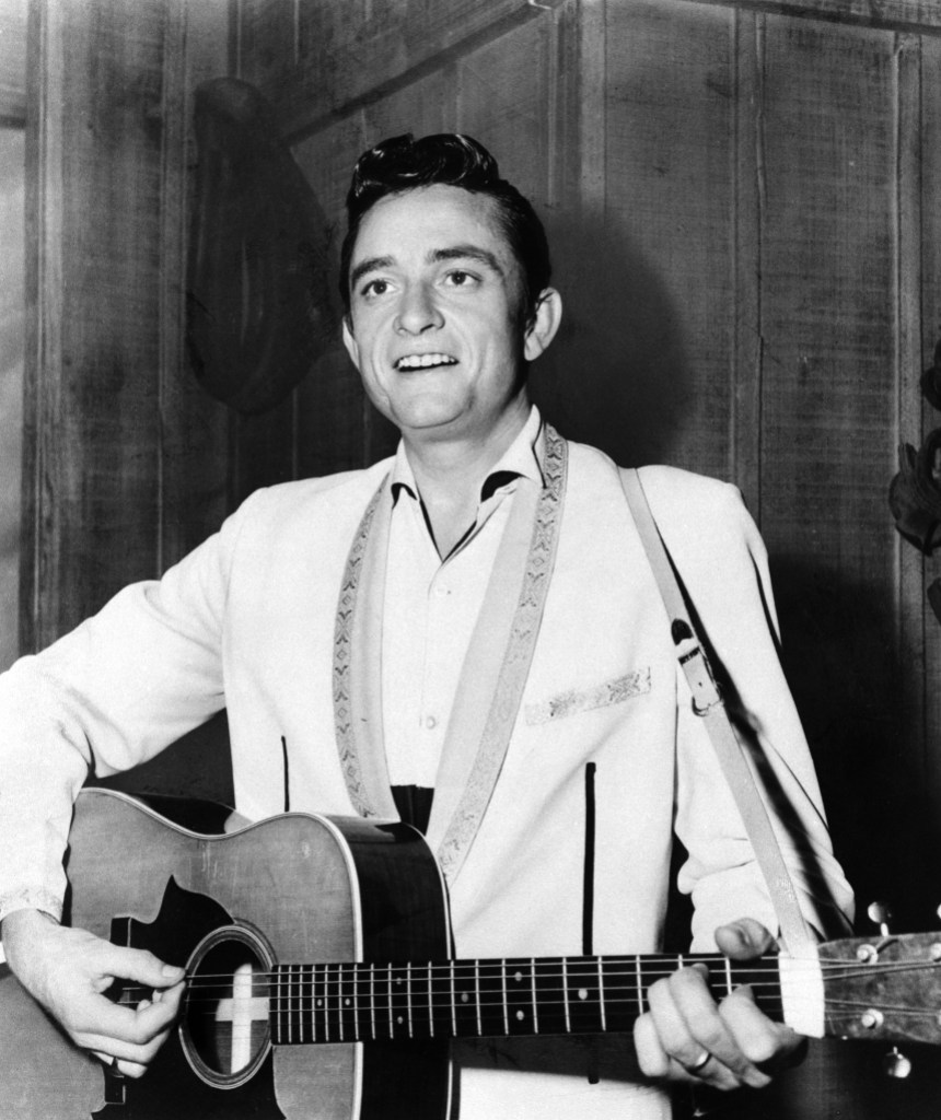 JOHNNY CASH GUEST STARS ON THE MUSICAL HALF HOUR SERIES "RANCH PARTY." FILED 1966.
