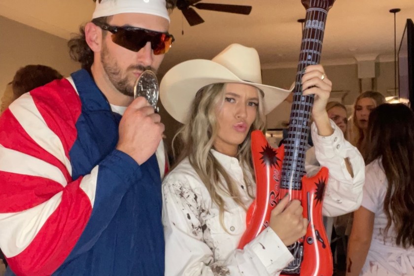 Mackenzie Carpenter and brother Micah in Halloween costumes