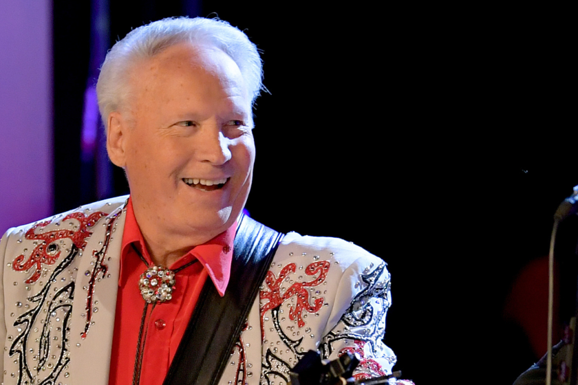 NASHVILLE, TENNESSEE - SEPTEMBER 18: Buck Trent performs with Marty Stuart and his Fabulous Superlatives at the second of three Marty Stuart Artist-in-Residence Shows at Country Music Hall of Fame and Museum on September 18, 2019 in Nashville, Tennessee.