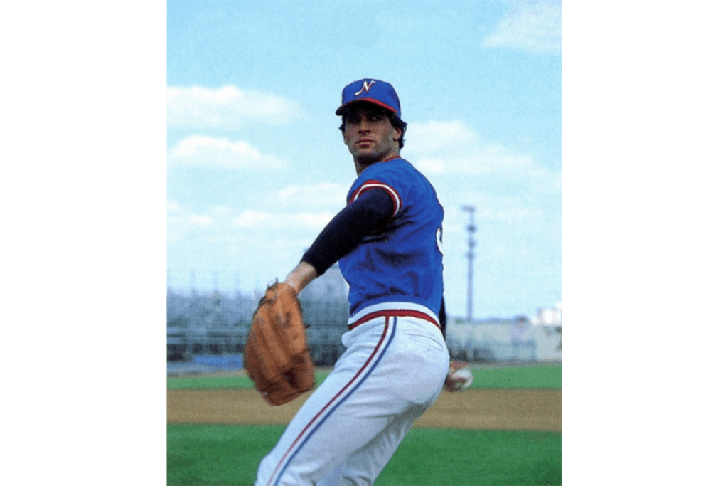 Patterson pitching for the Nashville Sounds in 1983. 