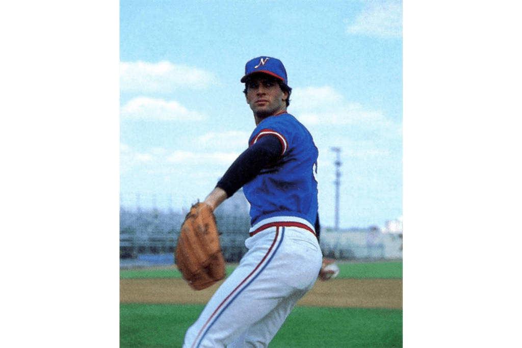 Patterson pitching for the Nashville Sounds in 1983.