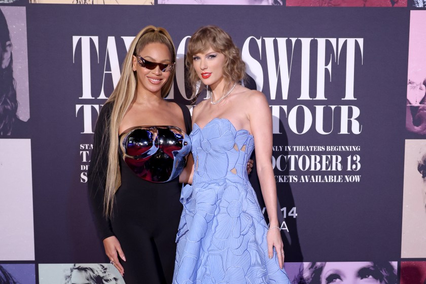 Taylor Swift Glistens in Silver at Beyonce's 'Renaissance' Premiere Taylor Swift Glistens in Silver at Beyonce's 'Renaissance' Premiere