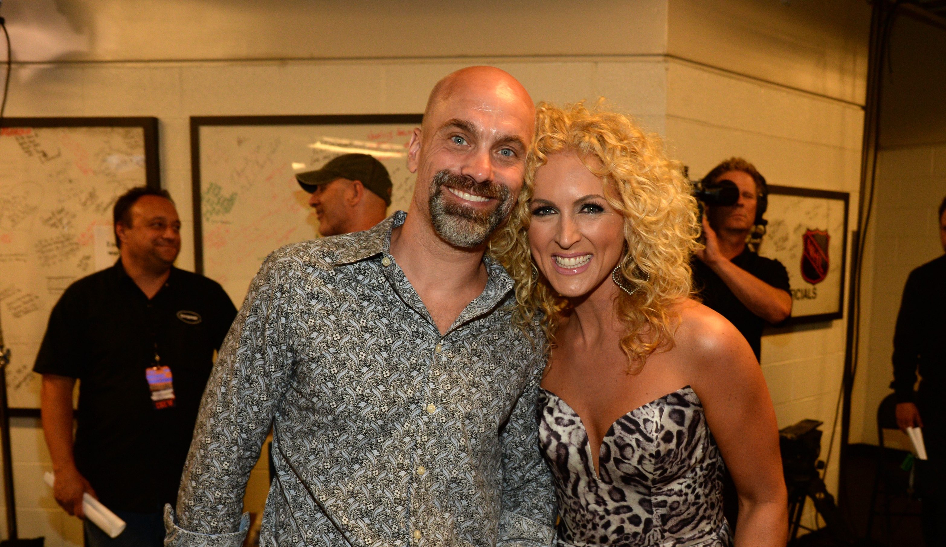 NASHVILLE, TN - JUNE 04: Kimberly Schlapman (R) of Little Big Town and her husband Stephen Scaplapman attend the 2014 CMT Music Awards at Bridgestone Arena on June 4, 2014 in Nashville, Tennessee.