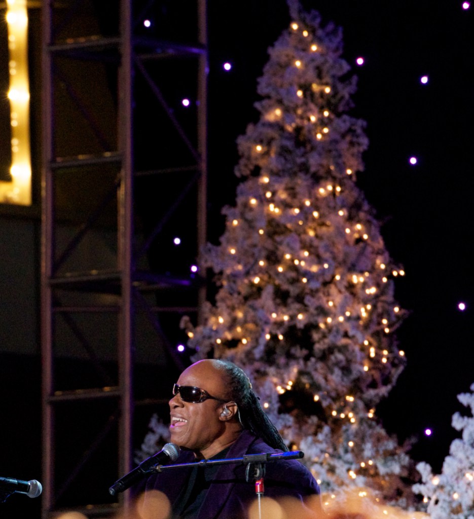 Singer Stevie Wonder performs at The Hollywood Christmas Parade on December 1, 2013 in Hollywood, California.