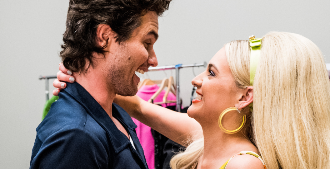 (L-R) Chase Stokes and Kelsea Ballerini attend the 2023 CMT Music Awards at Moody Center on April 02, 2023 in Austin, Texas.