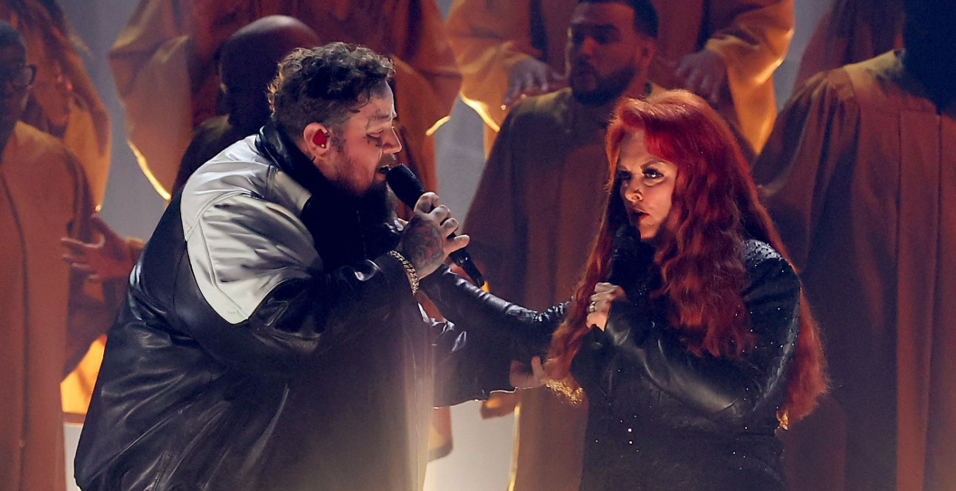 Jelly Roll and Wynonna perform onstage during the 57th Annual CMA Awards at Bridgestone Arena on November 08, 2023 in Nashville, Tennessee.