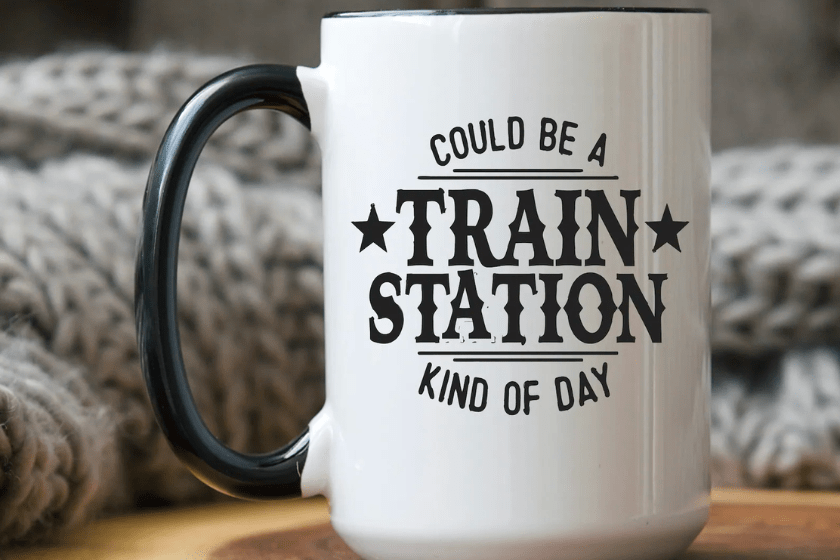 Train Station coffee mug