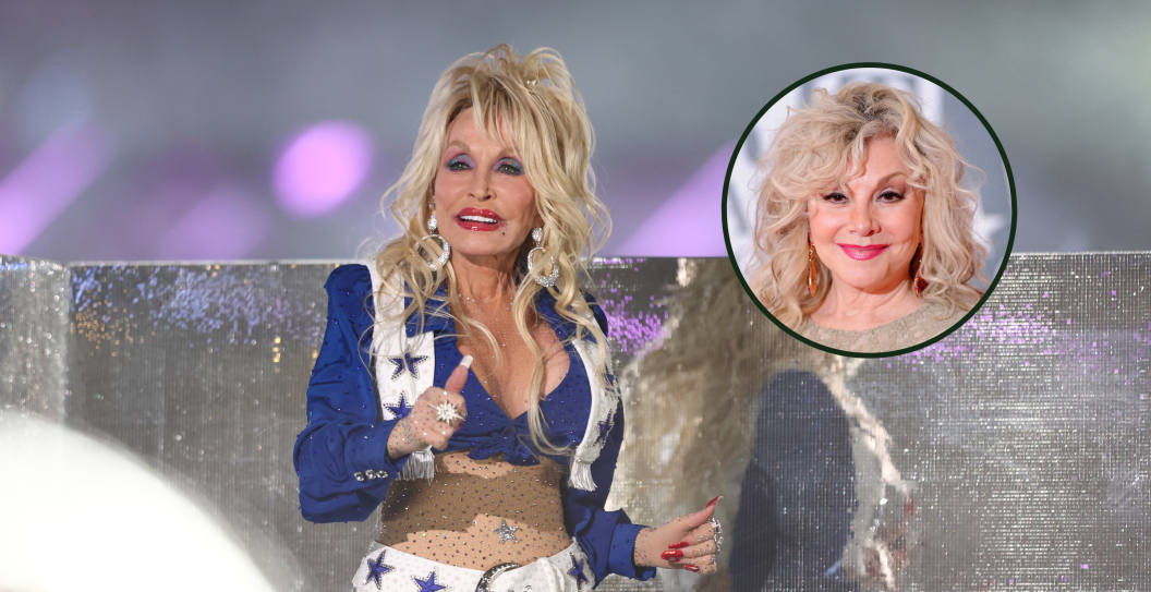 ARLINGTON, TX - NOVEMBER 23: Dolly Parton performs during halftime of a Thanksgiving NFL football game between the Dallas Cowboys and the Washington Commanders at AT&T Stadium on November 23, 2023 in Arlington, Texas and LONDON, ENGLAND - FEBRUARY 24: (EDITORIAL USE ONLY) Stella Parton attends the BRIT Awards 2016 at The O2 Arena on February 24, 2016 in London, England.