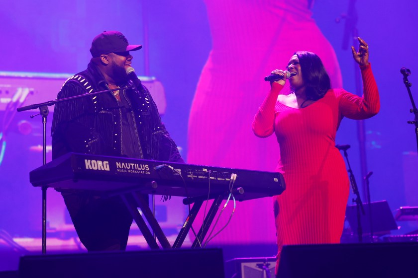  Michael Trotter Jr. and Tanya Trotter of The War And Treaty perform onstage for All for the Hall, a concert hosted by Keith Urban and Vince Gill benefiting the Country Music Hall of Fame and Museum at Bridgestone Arena on December 05, 2023 in Nashville, Tennessee. (Photo by Jason Kempin/Getty Images for the Country Music Hall of Fame and Museum)