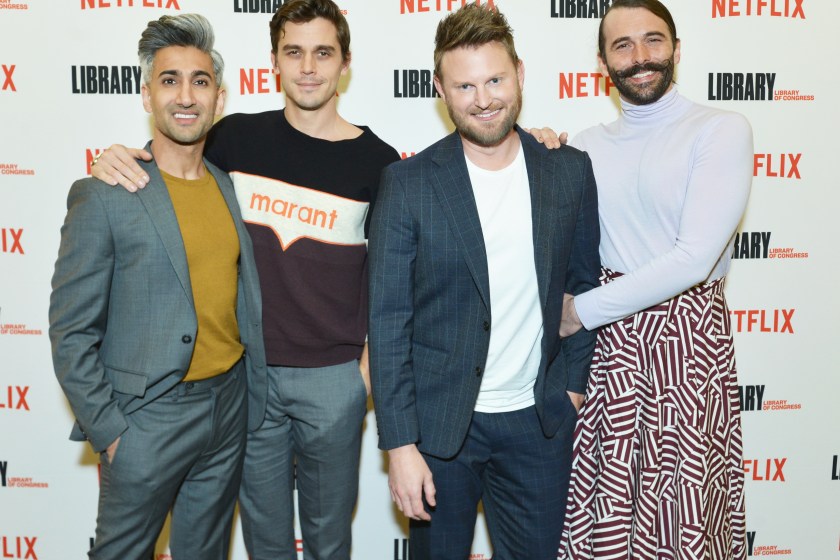 WASHINGTON, DC - APRIL 03: Cast members of "Queer Eye" (left-right) Tan France, Antoni Porowski, Bobby Berk and Jonathan Van Ness at The Library of Congress on April 03, 2019 in Washington, DC.