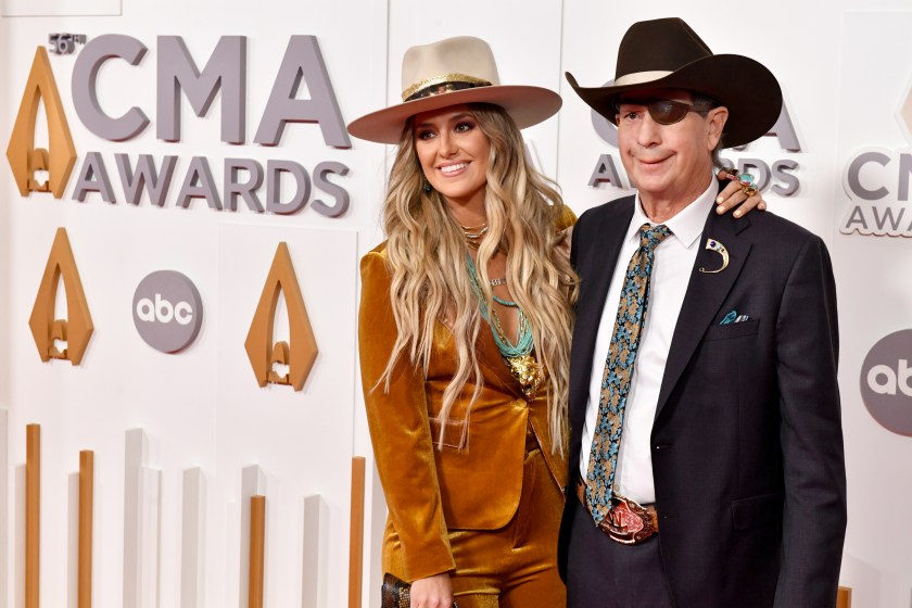 NASHVILLE, TENNESSEE - NOVEMBER 09: Lainey Wilson and Brian Wilson attend The 56th Annual CMA Awards at Bridgestone Arena on November 09, 2022 in Nashville, Tennessee. 