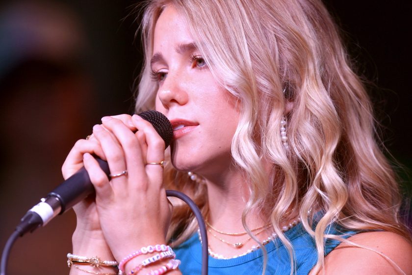 NASHVILLE, TENNESSEE - JUNE 10: Avery Anna performs onstage during SiriusXM's The Music Row Happy Hour Live On The Highway from Margaritaville on June 10, 2023 in Nashville, Tennessee.