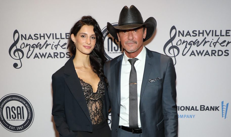 NASHVILLE, TENNESSEE - SEPTEMBER 26: Audrey McGraw and Tim McGraw attend the NSAI 2023 Nashville Songwriter Awards at Ryman Auditorium on September 26, 2023 in Nashville, Tennessee.