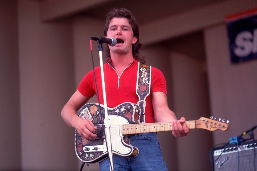 American Country musician Keith Gattis performs onstage at the Petrillo Band Shell during the Taste of Chicago/Chicago Country Music Festival, Chicago, Illinois, July 1, 1996.