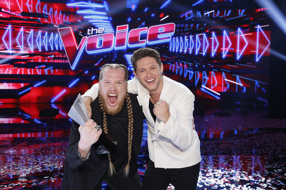 THE VOICE -- "Live Finale, Part 2” Episode 2422B -- Pictured: (l-r) Huntley, Niall Horan --